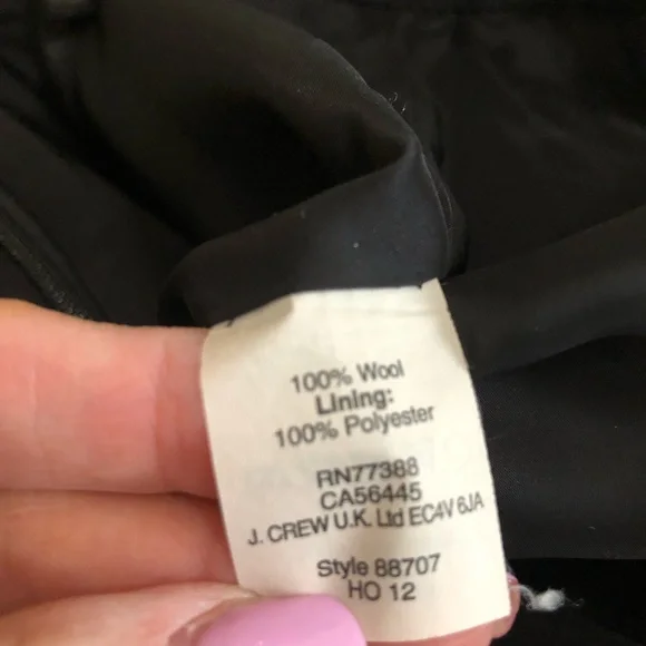 I Crew No. 2 Pencil Skirt Charcoal Gray Size 8 100% Wool Lined Classic Preppy - Picture 6 of 6